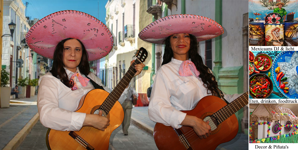 Mexicaanse muziek rond de tafels op de pleinen